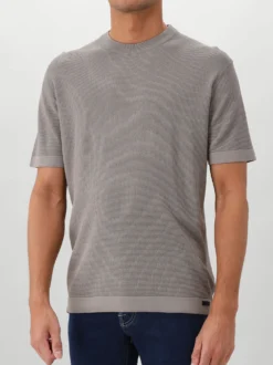 Genti T-shirt Grijs Round Neck SS