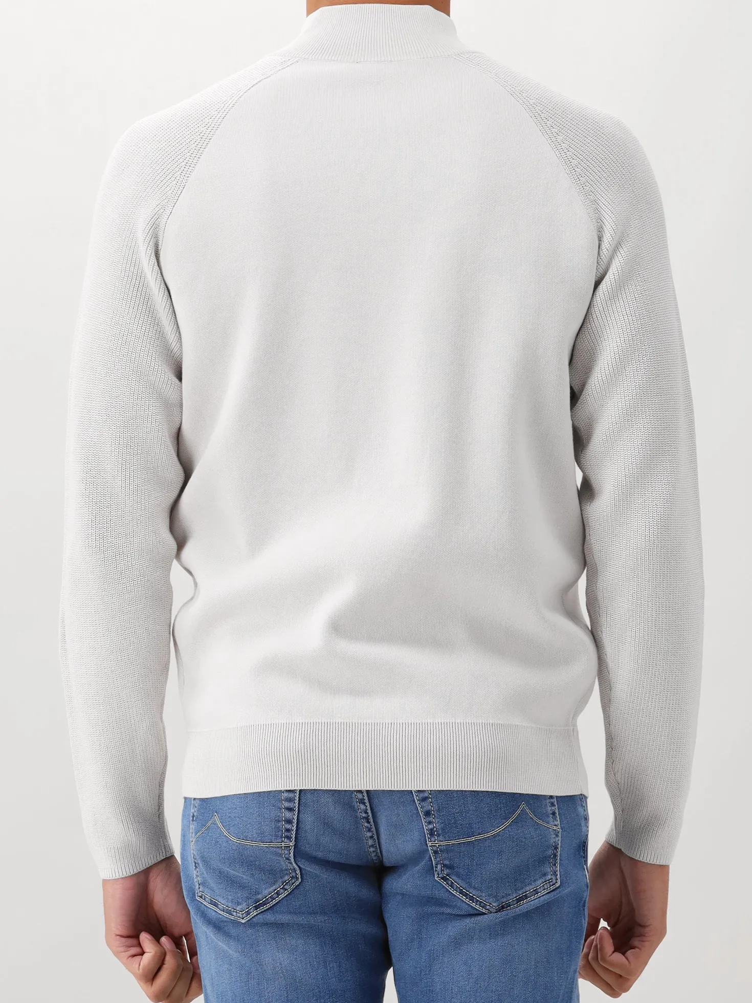 Genti Vest Beige Cardigan Zip LS