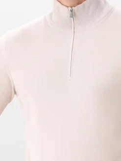 Gran Sasso Gebreide Half Zip Beige