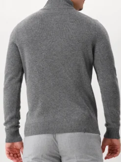 Gran Sasso Gebreide Half Zip Grijs