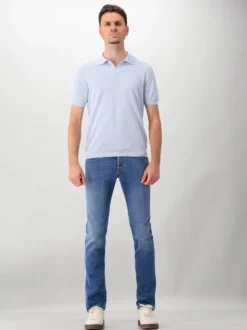 Gran Sasso Gebreide Polo Blauw
