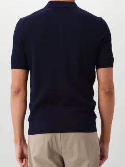 Gran Sasso Gebreide Polo Blauw