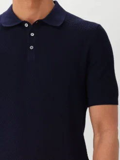 Gran Sasso Gebreide Polo Blauw