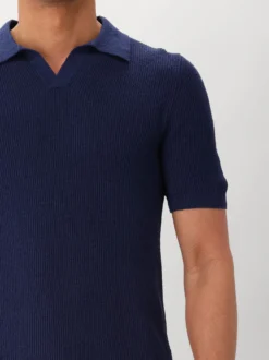 Gran Sasso Gebreide Polo Blauw