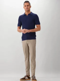 Gran Sasso Gebreide Polo Blauw