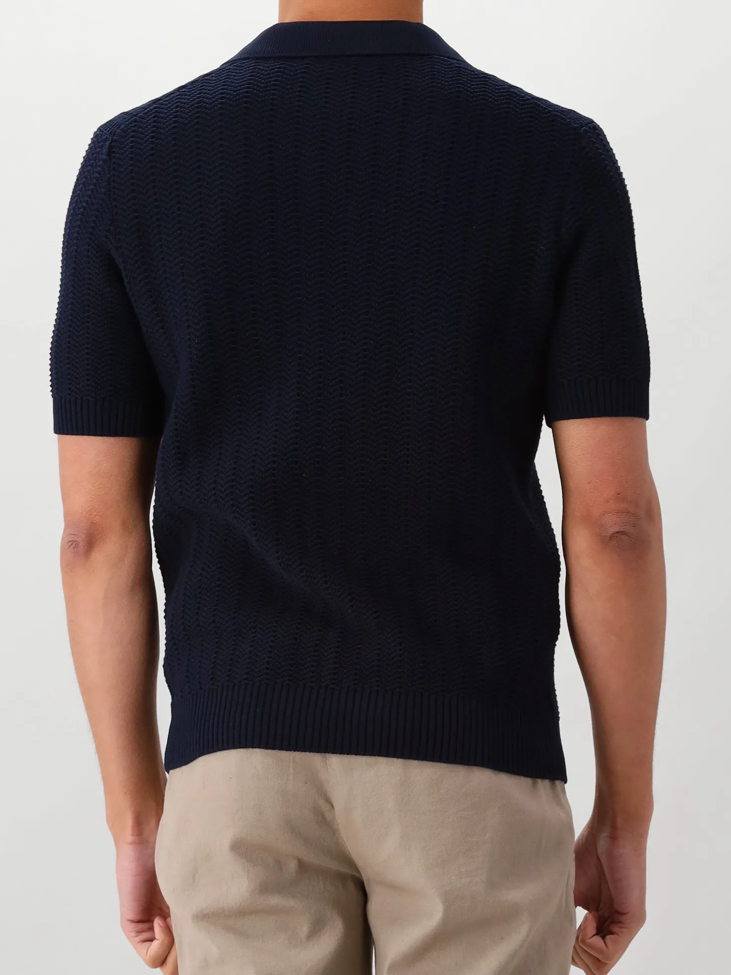 Gran Sasso Gebreide Polo Blauw
