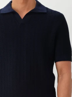 Gran Sasso Gebreide Polo Blauw