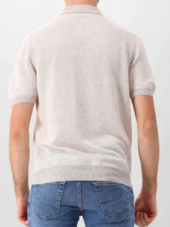 Gran Sasso Gebreide Polo Zip beige