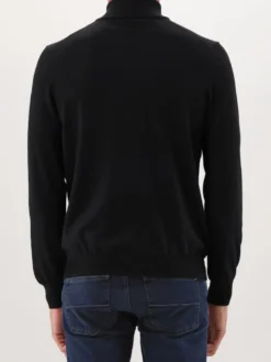 Gran Sasso Gebreide Trui Zwart Mock Zip