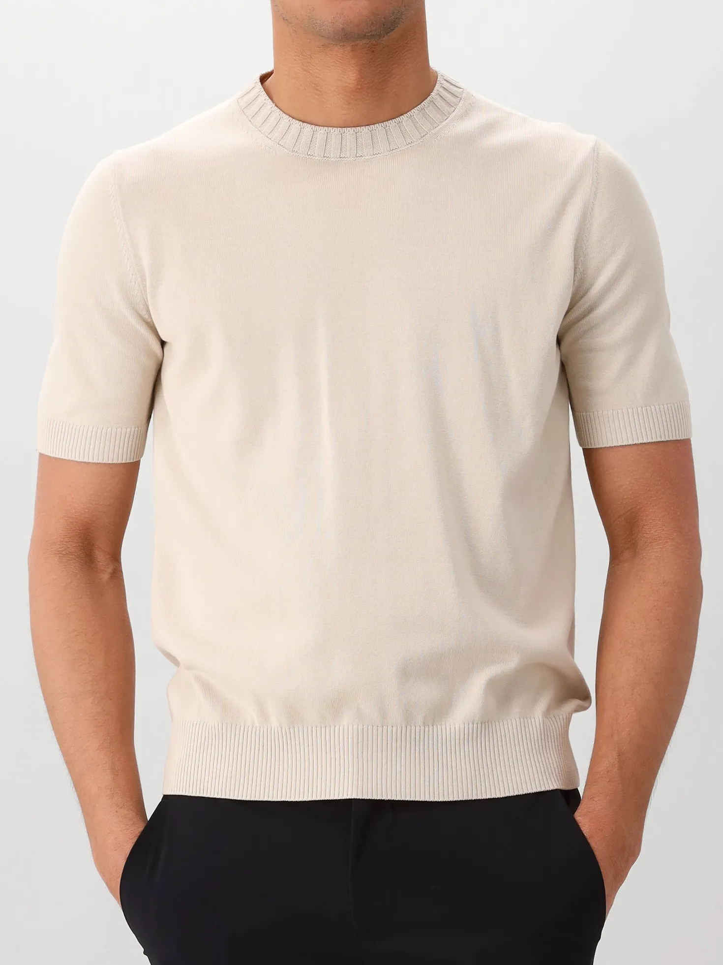 Gran Sasso Gebreid T-shirt Beige