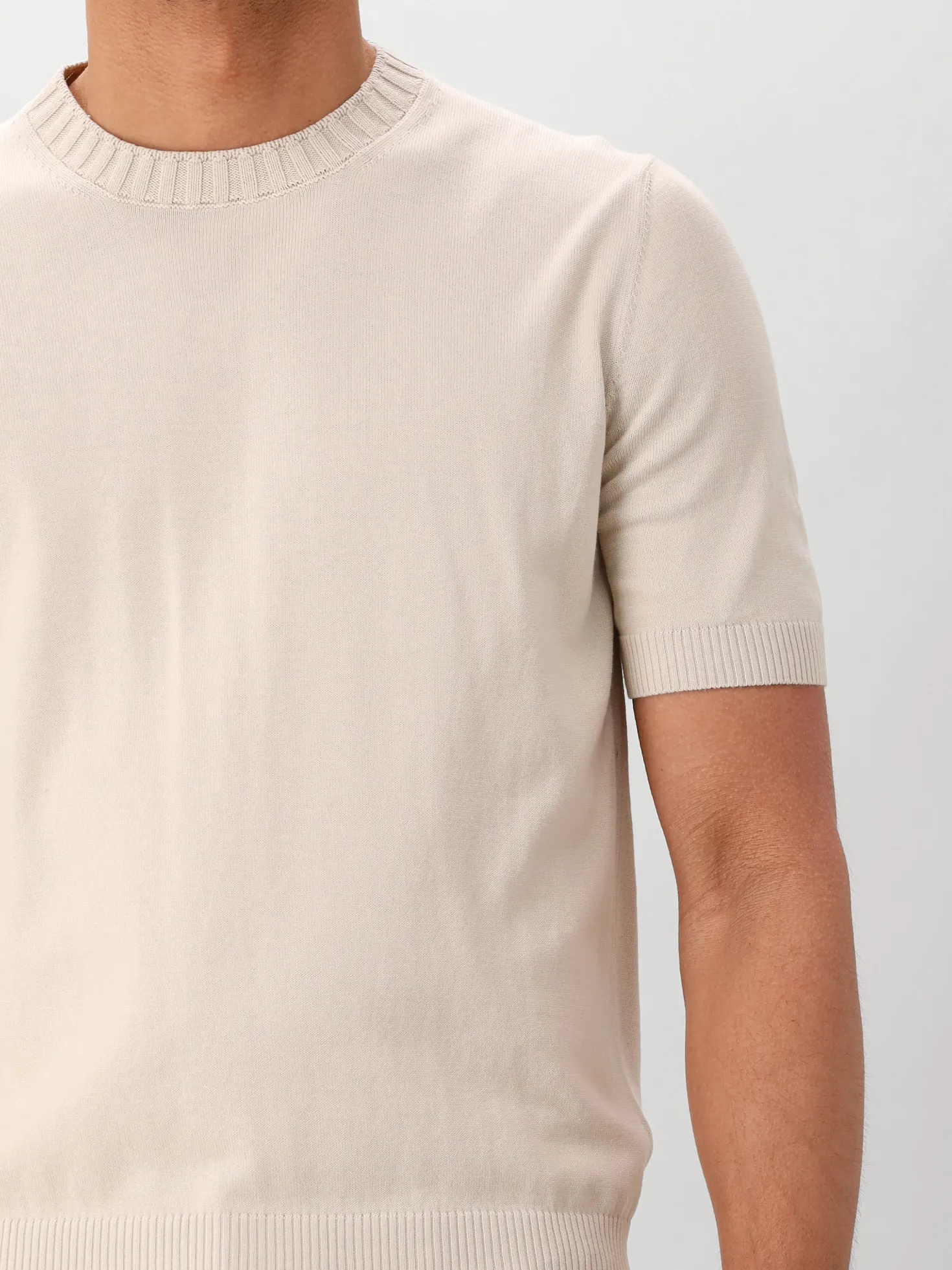 Gran Sasso Gebreid T-shirt Beige