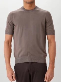 Gran Sasso Gebreid T-shirt Bruin