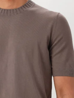 Gran Sasso Gebreid T-shirt Bruin