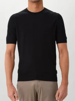 Gran Sasso Gebreid T-shirt Zwart