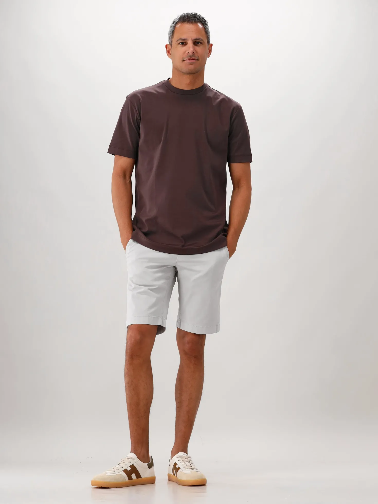 Jacob Cöhen Korte Broek Grijs Bob Slim Fit