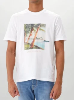 Jacob Cöhen T-Shirt Wit Collo Costina
