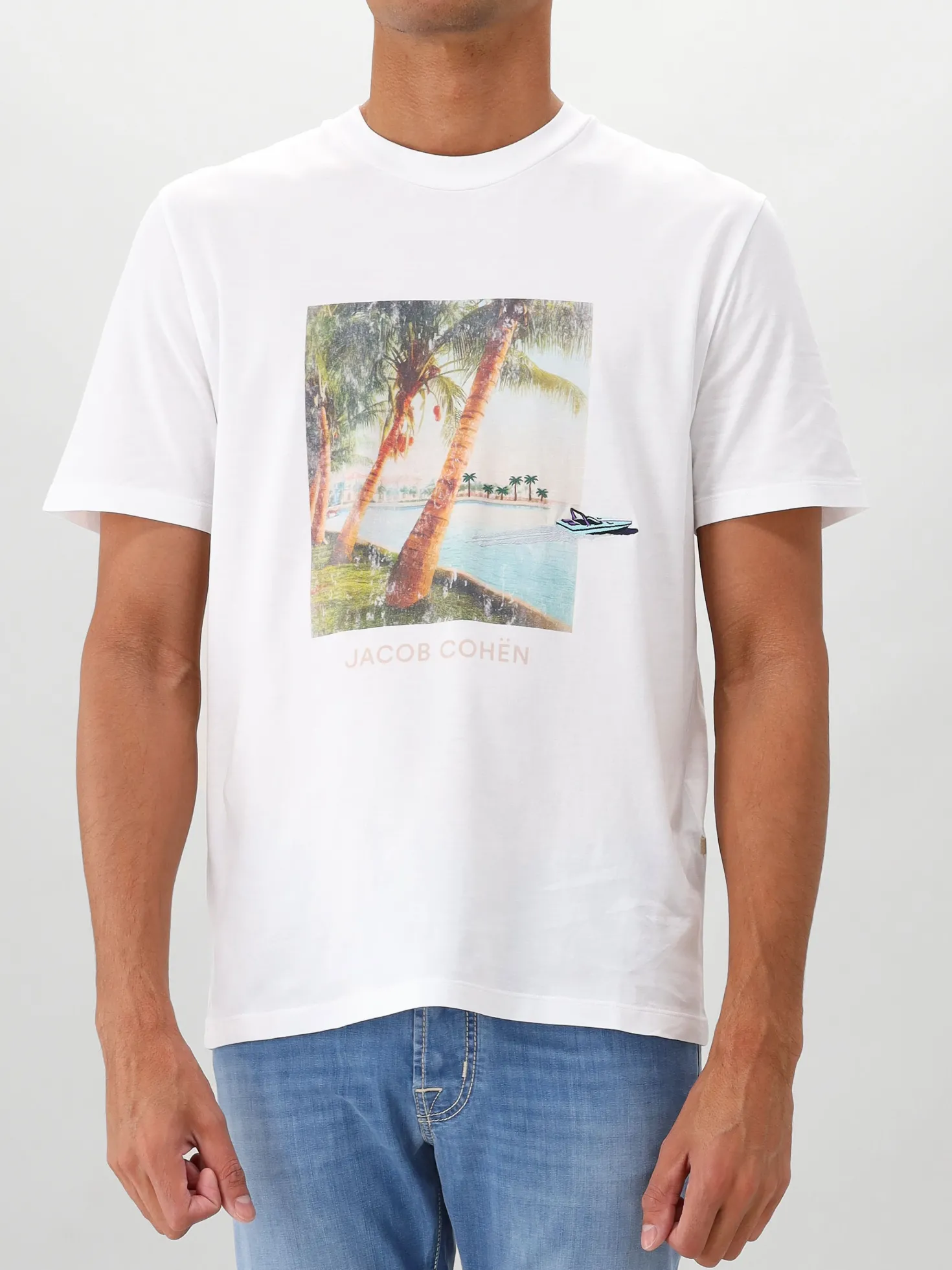 Jacob Cöhen T-Shirt Wit Collo Costina