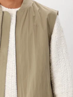 Ølaf Bodywarmer Beige/Groen Workwear Gilet