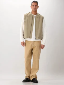 Ølaf Bodywarmer Beige/Groen Workwear Gilet
