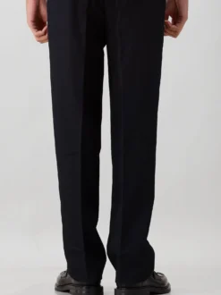 Ølaf Broek Zwart Regular Twil Pleated