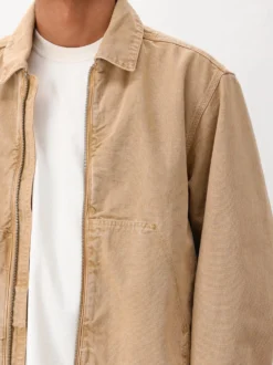 Ølaf Jas Overshirt Beige Washed Canvas