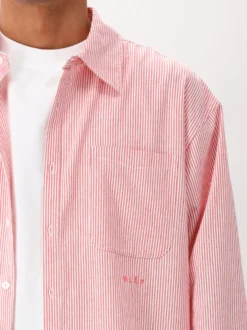 Ølaf Overhemd Roze Stripe Oxford