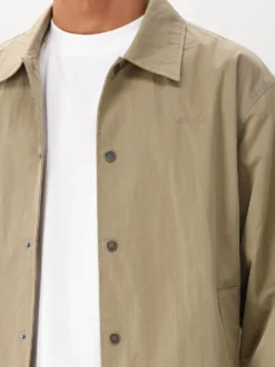 Ølaf Overshirt Beige/Groen Workwear Coach Jacket