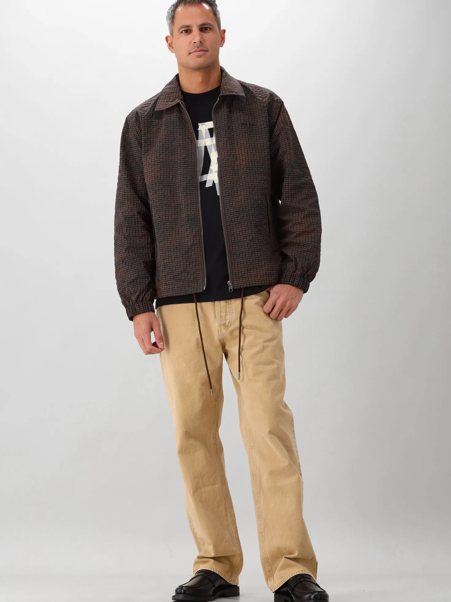 Ølaf Overshirt Bruin Ripstop Coach Jacket