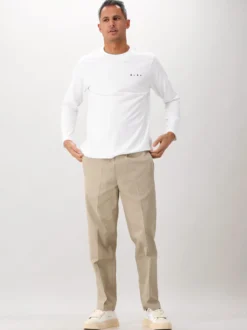 Ølaf Pantalon Beige Slim Elasticated