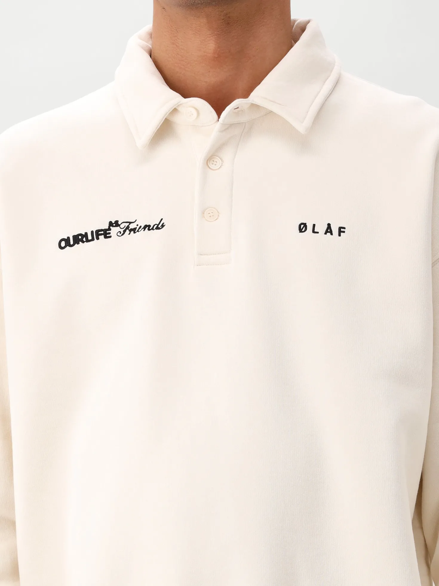Ølaf Polo Wit Script Friends Oversized
