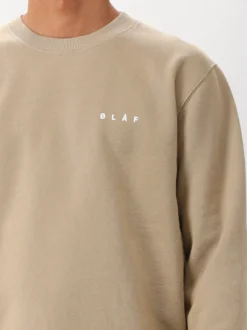 Ølaf Sweater Beige Brushstroke Face