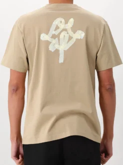 Ølaf T-shirt Beige Taped Monogram SS