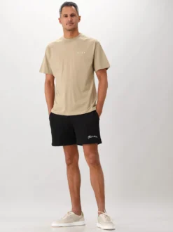 Ølaf T-shirt Beige Taped Monogram SS