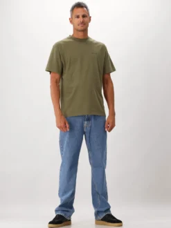 Ølaf T-shirt Groen Lined Face Tee