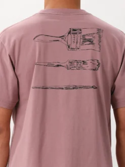 Ølaf T-shirt Roze Paintbrush Graphic