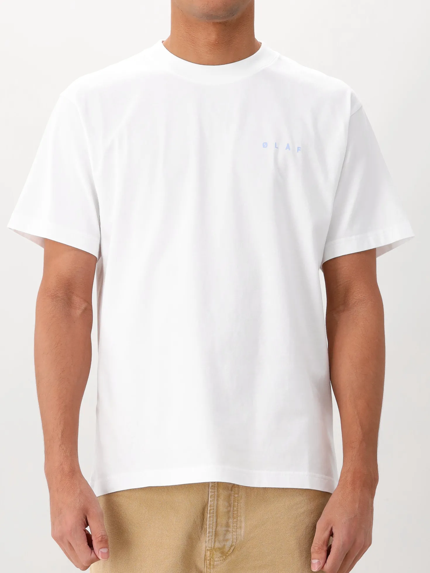 Ølaf T-shirt Wit Brushstroke Face Tee