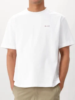 Ølaf T-shirt Wit Brushstroke Graphic Boxy