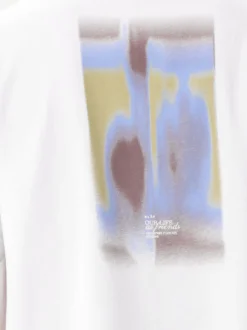 Ølaf T-shirt Wit Brushstroke Graphic Boxy