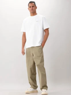 Ølaf T-shirt Wit Brushstroke Graphic Boxy