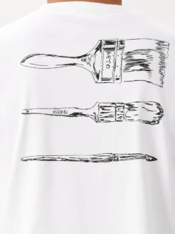 Ølaf T-shirt Wit Paintbrush Graphic