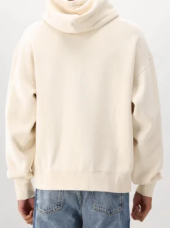 New Amsterdam Hoodie Ecru Wit Logo Zip