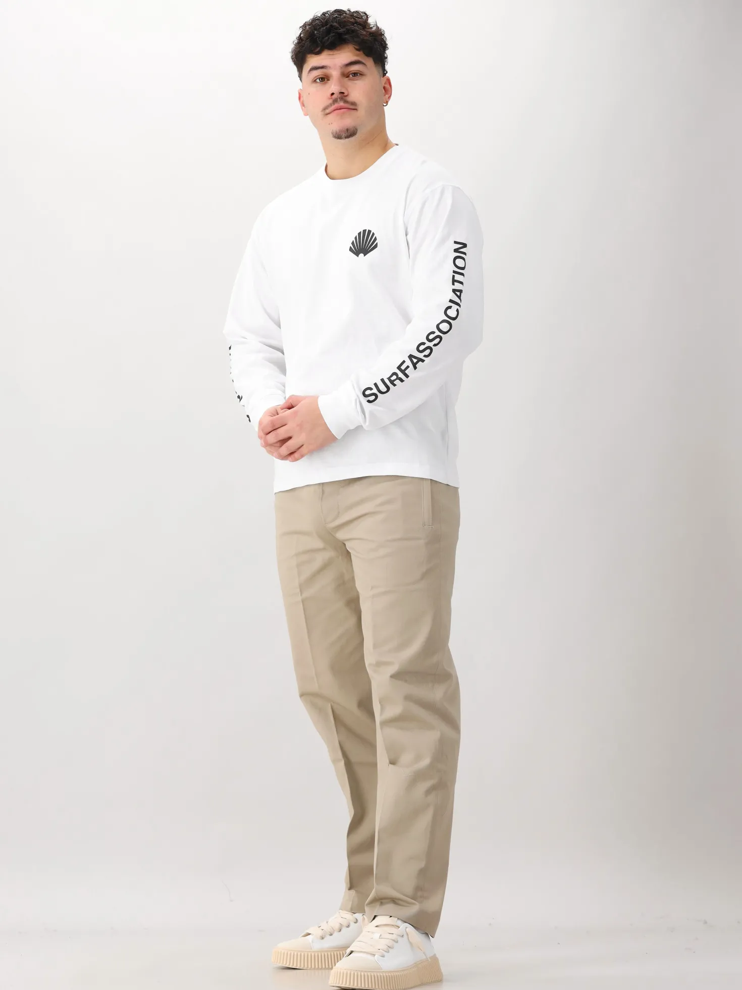 New Amsterdam Longsleeve Wit Logo
