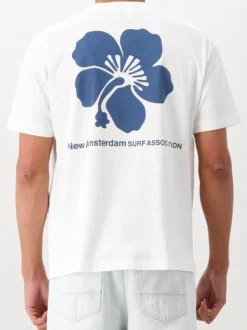 New Amsterdam Surf Association T-shirt Wit Hibiscus