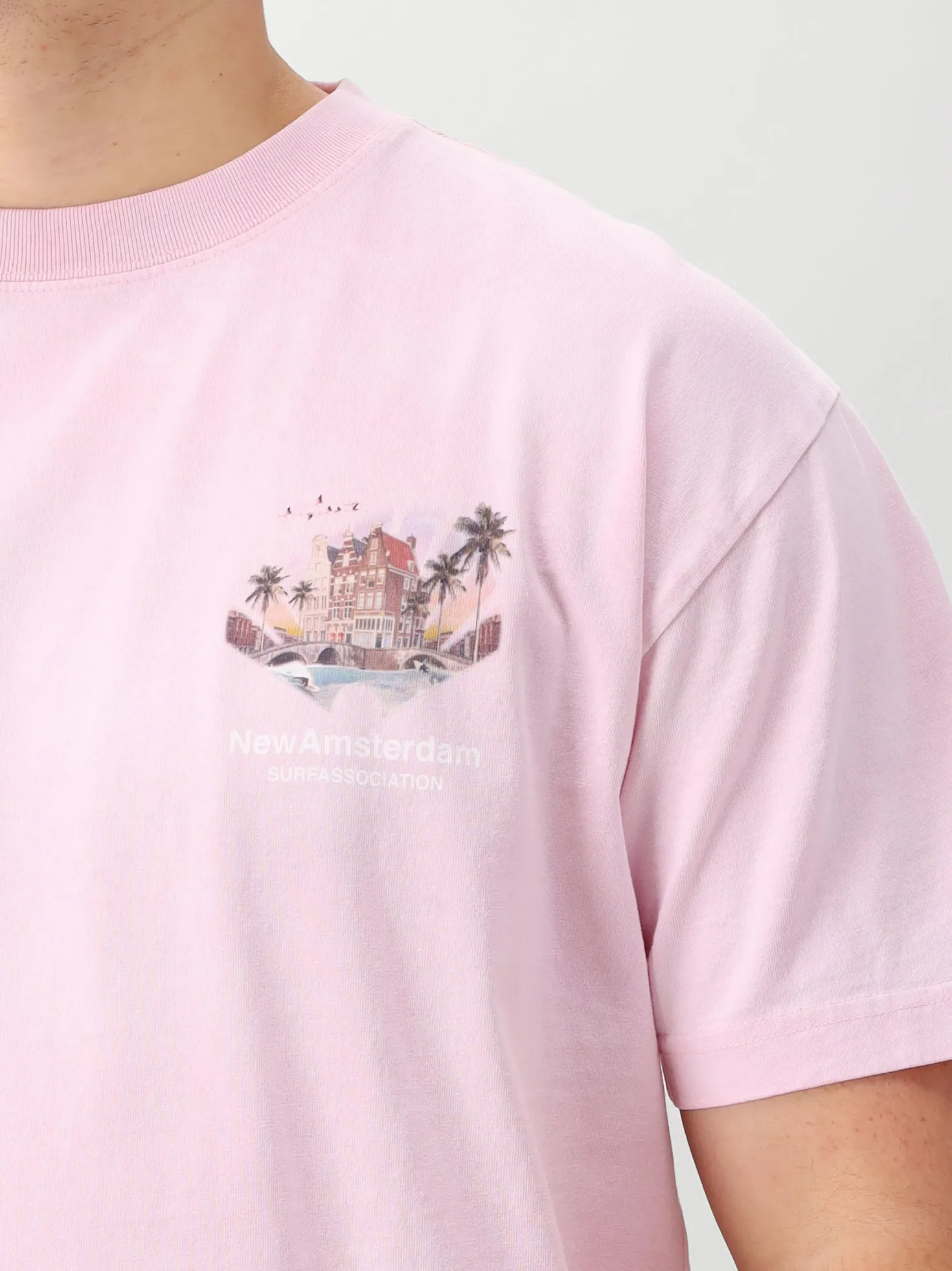 New Amsterdam T-Shirt Roze Tropical