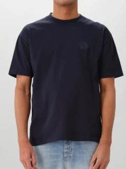 New Amsterdam T-Shirt Zwart Chop Tee Navy Blazer