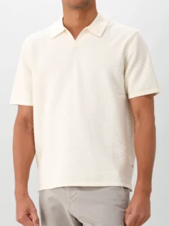 NN.07 Gebreide Polo Gebroken Wit Paul SS