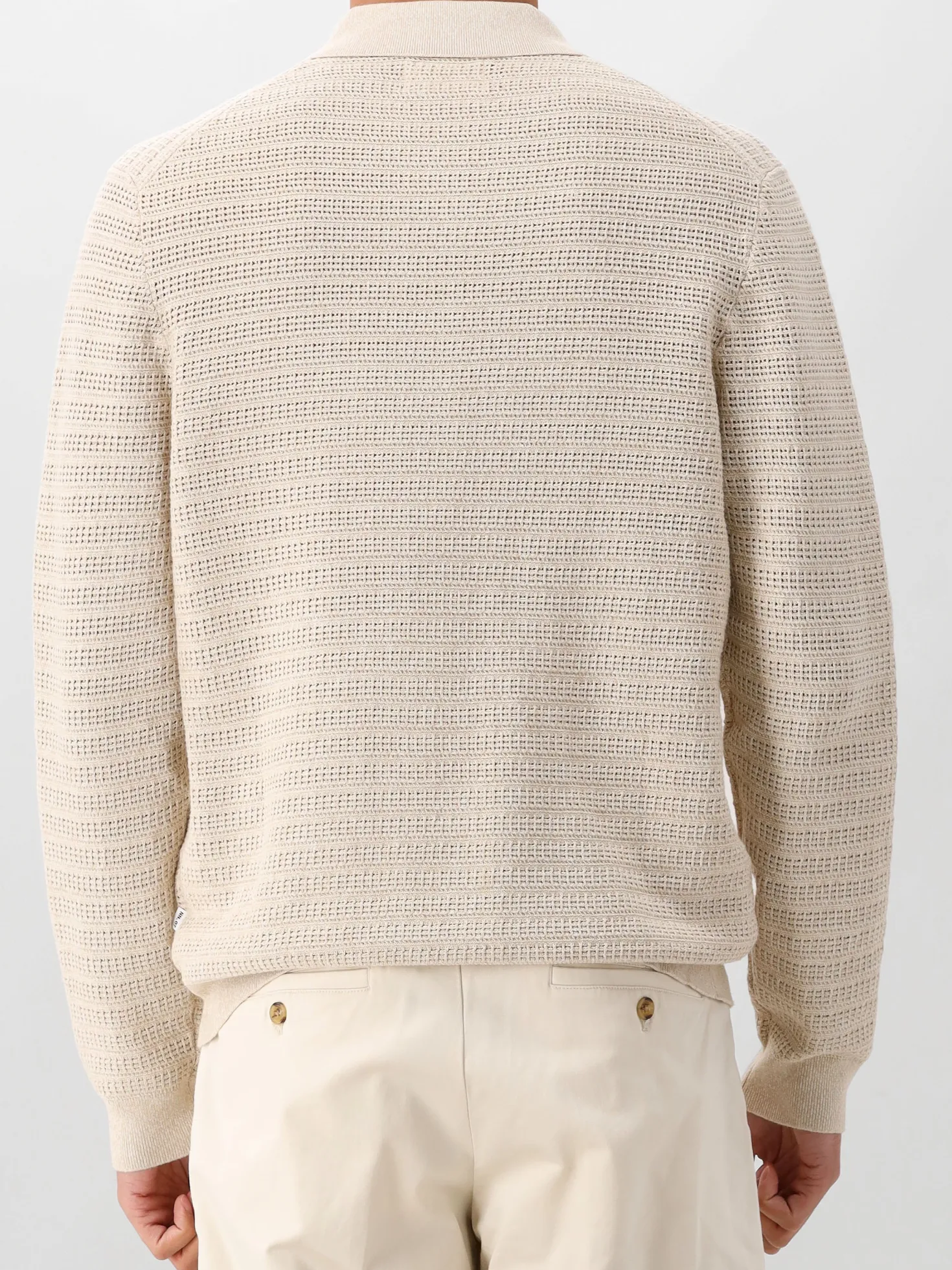 NN.07Gebreid Vest Beige Gustav LS Zip