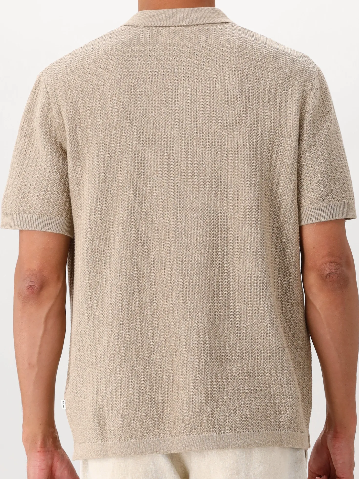 NN.07 Shortsleeve Overhemd Beige Ares Knit