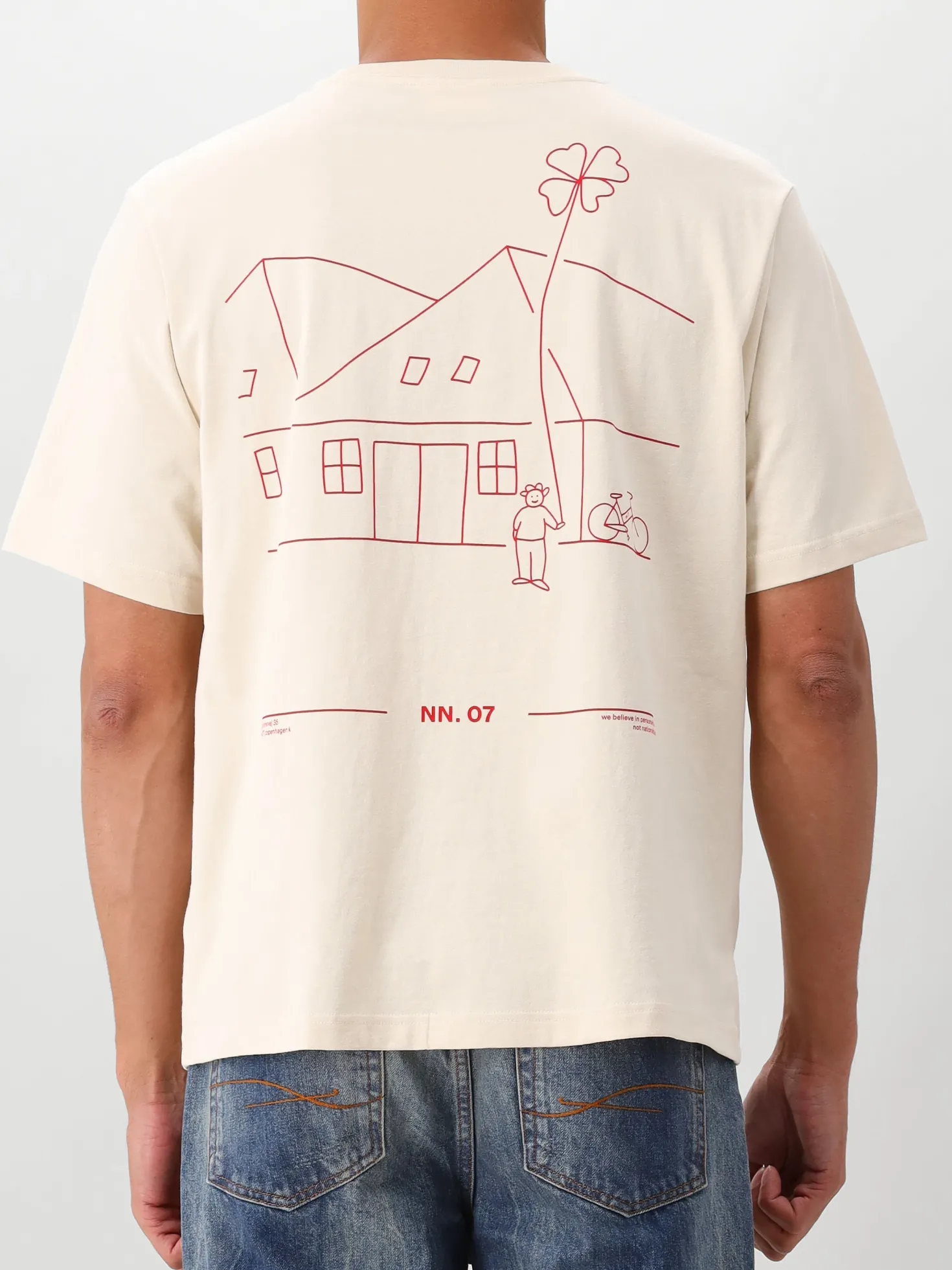 NN.07 T-Shirt Beige Jet SS Print