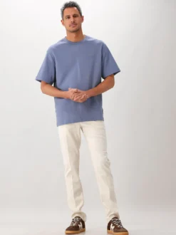 NN.07 T-Shirt Blauw Nat SS Logo Tee